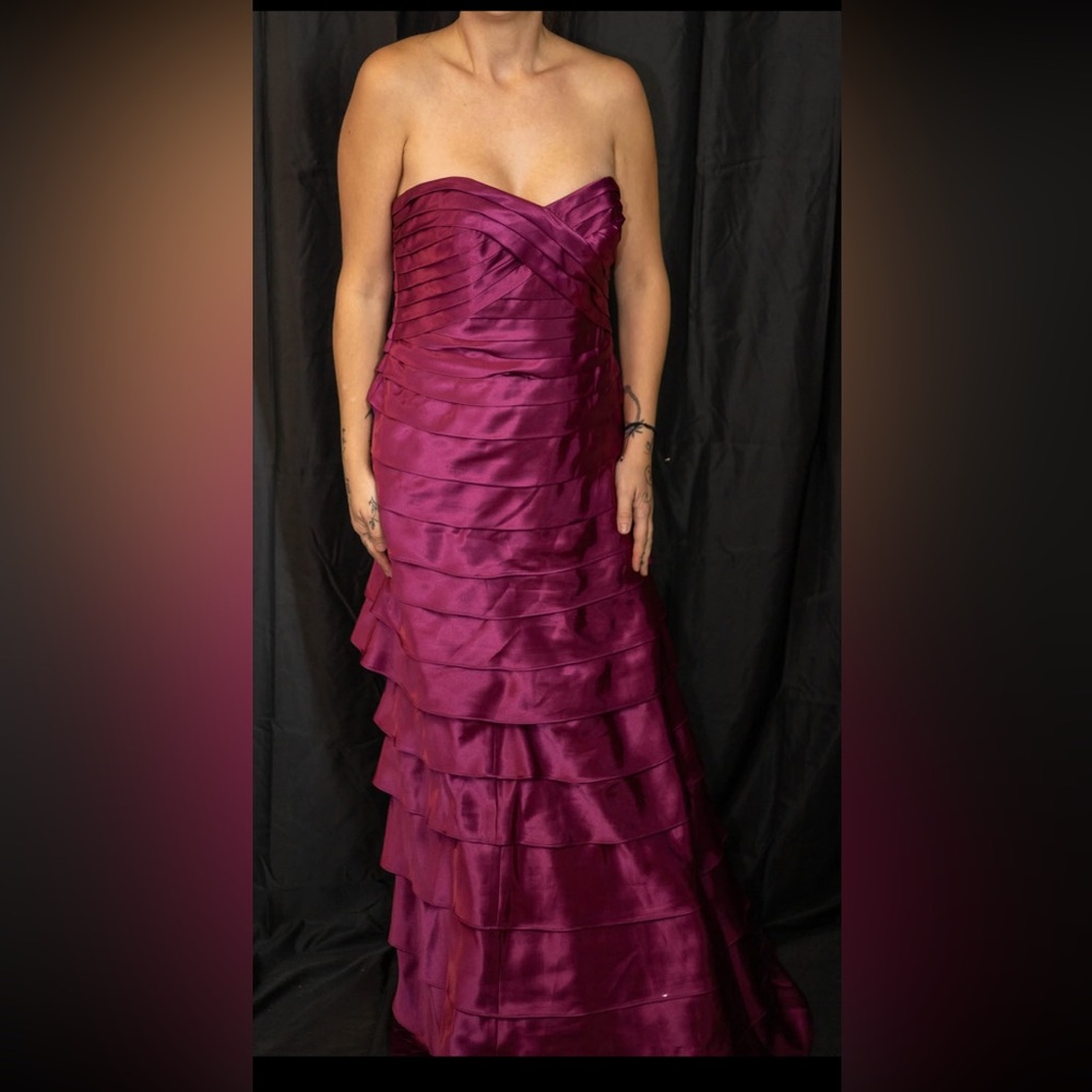 Burgundy prom dress, convertible short and long